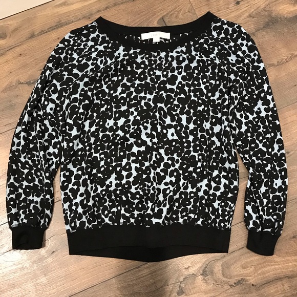 LOFT XXSP Leopard Print Blouse - Picture 1 of 3